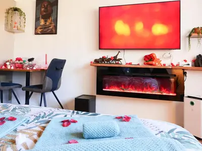 Un ou plusieurs lits dans un hébergement de l'établissement Romance&Tentation-Balnéo 2 places