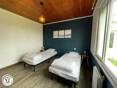 Un ou plusieurs lits dans un hébergement de l'établissement Gîte rustique dans le Marais breton vendéen, proche plages - FR-1-426-575