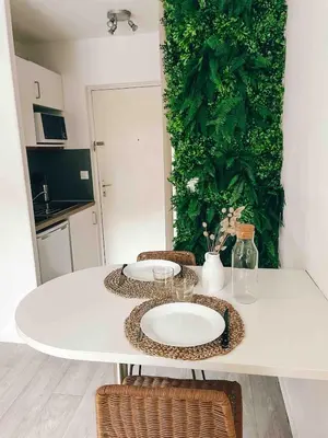 Cuisine ou kitchenette dans l'établissement Studio cosy Ile de Nantes proche tram ligne 2 et 3