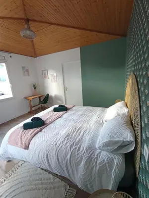 Un ou plusieurs lits dans un hébergement de l'établissement La maisonnette de Gaby