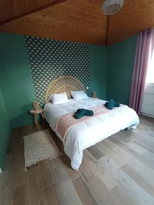Un ou plusieurs lits dans un hébergement de l'établissement La maisonnette de Gaby