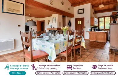 Cuisine ou kitchenette dans l'établissement Maison avec jardin à 400m de la plage des Sableaux