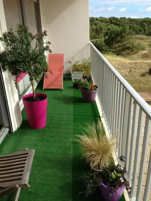 Balcon ou terrasse dans l'établissement La mer!