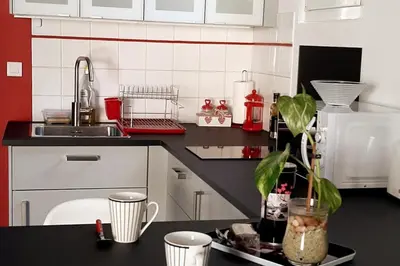 Cuisine ou kitchenette dans l'établissement Le Léon Blum - T2 Cosy and soothing