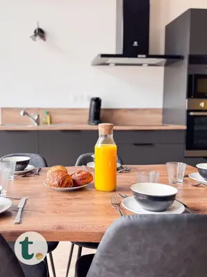 Cuisine ou kitchenette dans l'établissement Tranquiloue - Le Nid de Mila - 10 min du PuyduFou