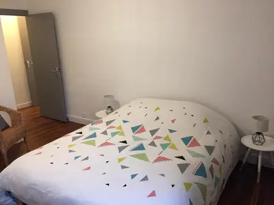 Un ou plusieurs lits dans un hébergement de l'établissement Maison Cosy centre de Pouzauges