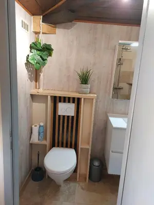 Salle de bains dans l'établissement Studio indépendant