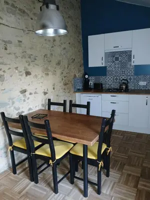 Cuisine ou kitchenette dans l'établissement Le gîte des capucines