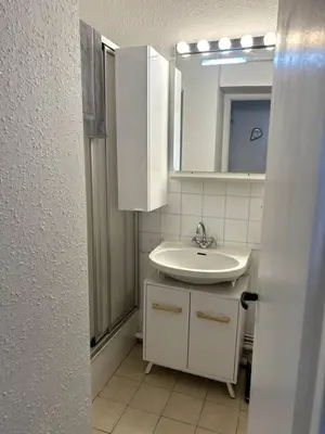 Salle de bains dans l'établissement appartement au bord de l'océan