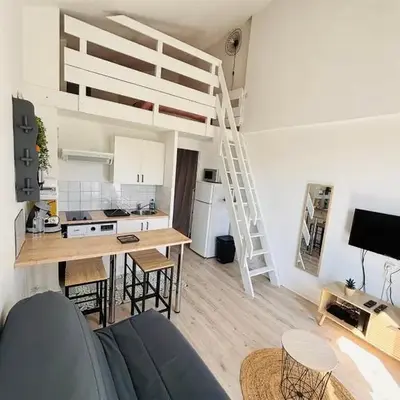 Duplex cosy neuf - wifi - balcon - en bordure de forêt de pins - proche plage
