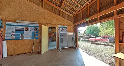 Cuisine ou kitchenette dans l'établissement Le Moulin de Bel Air