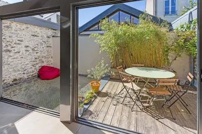 Balcon ou terrasse dans l'établissement Loft sur l'Erdre à 2 pas du Centre ville