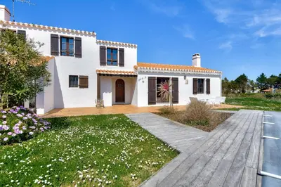 Jardin de l'établissement Villa pour 10 avec piscine et jardin