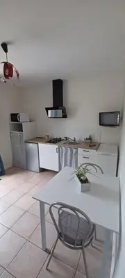 Cuisine ou kitchenette dans l'établissement Les lavandières