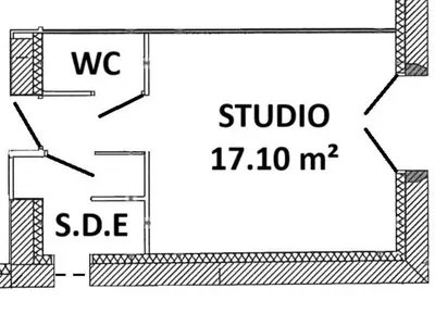 Plan de l'établissement Studio Bohême avec terrasse et parking, à proximité de Planète Sauvage - FR-1-306-1305