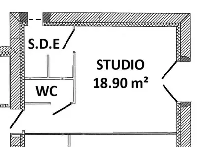 Plan de l'établissement Studio Jungle avec terrasse et piscine chauffée près de Nantes - FR-1-306-1304