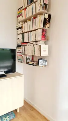 Bibliothèque dans l'appartement