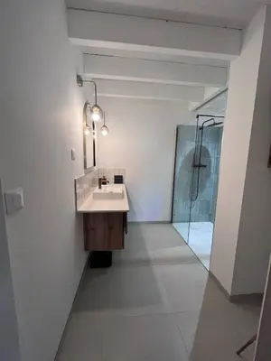 Salle de bains dans l'établissement la maison de Mélissa