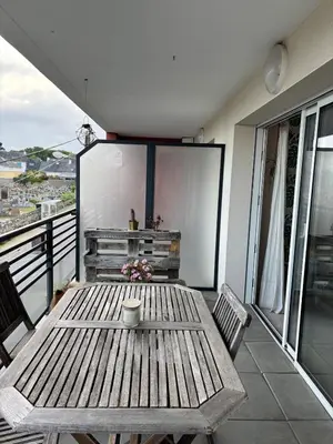 Balcon ou terrasse dans l'établissement 2 pièces lumineux, terrasse exposée sud, proche mer