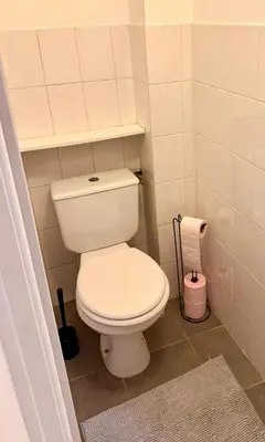 Salle de bains dans l'établissement L'harmattan Studio T1 PREMIUM dans résidence Privée avec Patio à proximité