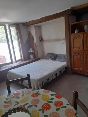 Un ou plusieurs lits dans un hébergement de l'établissement 9kms de clisson studio dans petite ferme bio