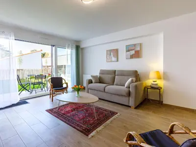Coin salon dans l'établissement Apartment Océanide-1 by Interhome