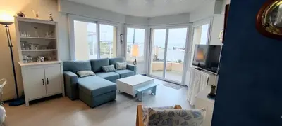 Coin salon dans l'établissement Vent d'ange maison familiale face à la mer
