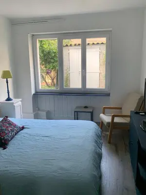 Un ou plusieurs lits dans un hébergement de l'établissement T2 Bourg de Vertou Appartement