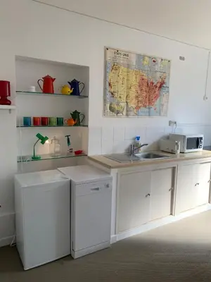 Cuisine ou kitchenette dans l'établissement T2 Bourg de Vertou Appartement