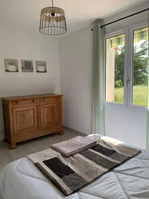 Un ou plusieurs lits dans un hébergement de l'établissement Maison Familiale 6 pers - Orouët