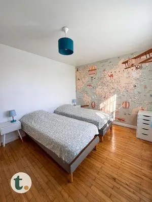 Un ou plusieurs lits dans un hébergement de l'établissement Tranquiloue - Maison de Campagne - PuyduFou
