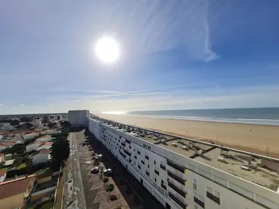 Vue générale sur la mer ou vue sur la mer prise depuis l'appartement