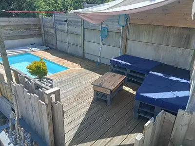 Piscine de l'établissement À 300m de la mer maison - jardin - Piscine pour 4 ou située à proximité