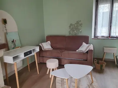 Coin salon dans l'établissement La BK'ne studio 2 à 4 personnes