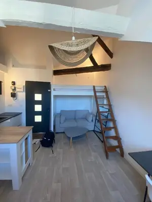 Un ou plusieurs lits dans un hébergement de l'établissement STUDIO 22M2 Neuf CENTRE VILLE de NANTES à 100m de la Cathédrale