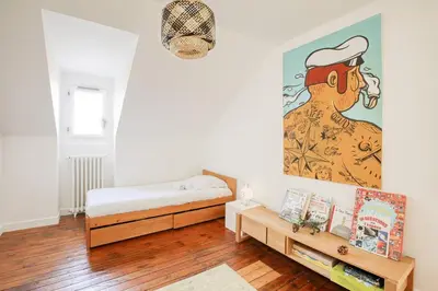Un ou plusieurs lits dans un hébergement de l'établissement Maison Jardin - Centre Angers