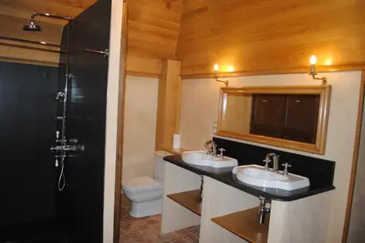 Salle de bains dans l'établissement Château dans le calme de l'Anjou