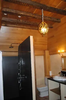 Salle de bains dans l'établissement Château dans le calme de l'Anjou
