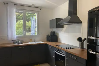Cuisine ou kitchenette dans l'établissement Villa Hawaï - Domaine Le Sherwood