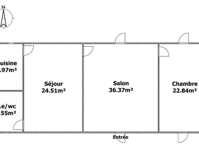 Plan de l'établissement Séjour Authentique dans Bourrine Traditionnelle à Beauvoir-sur-Mer - FR-1-426-582