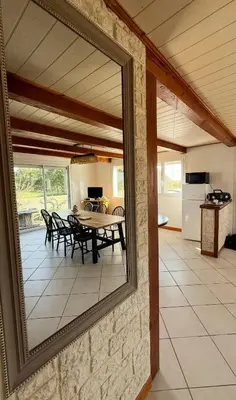 Cuisine ou kitchenette dans l'établissement L'échappée