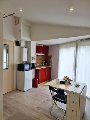Cuisine ou kitchenette dans l'établissement Le Petit Brevin