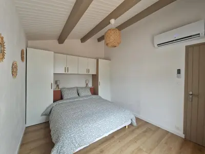 Un ou plusieurs lits dans un hébergement de l'établissement Maison familiale à Barbâtre face à la dune, 3 chb, 2 SDB, 8 personnes