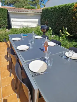 Plan de l'établissement Maison familiale à Barbâtre face à la dune, 3 chb, 2 SDB, 8 personnes