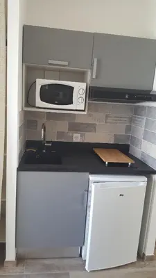 Cuisine ou kitchenette dans l'établissement Pornic Studio