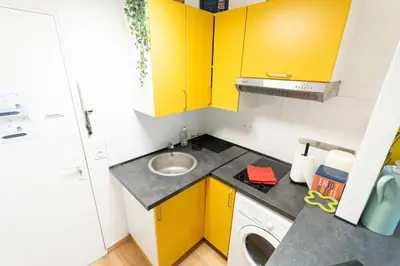 Cuisine ou kitchenette dans l'établissement Retro Pop