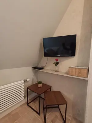 Télévision ou salle de divertissement dans l'établissement Le Prieuré des Anges