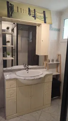 Salle de bains dans l'établissement La Landeronette