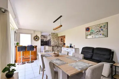 Coin salon dans l'établissement L'Appart du Marché - A quelques min de la plage