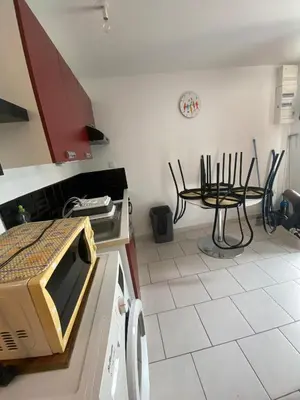 Cuisine ou kitchenette dans l'établissement Studio bord de mer Max 4 personnes